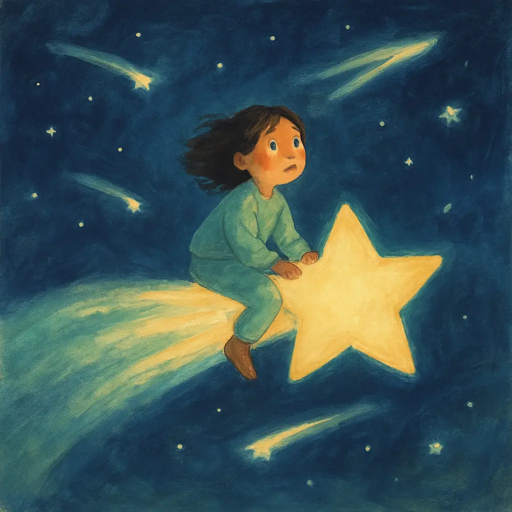 Illustration : La course des étoiles filantes