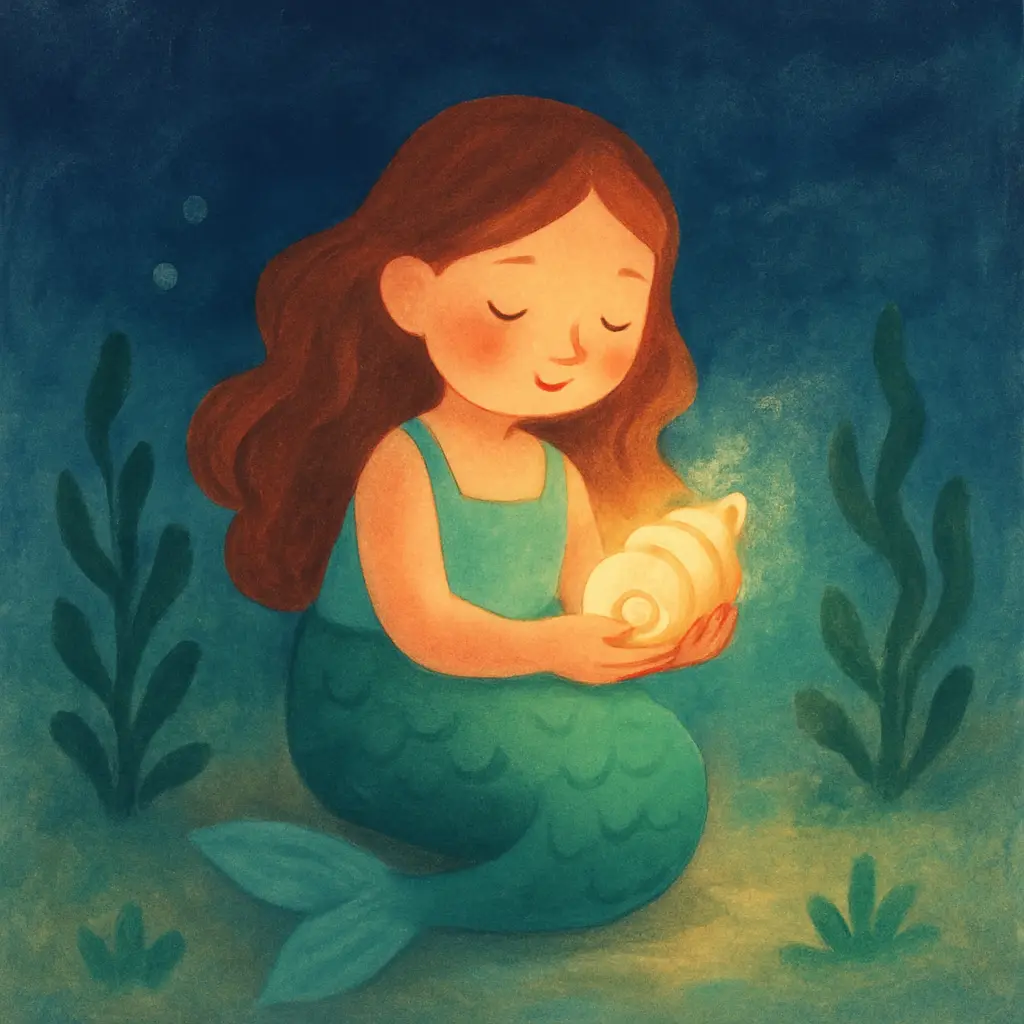 Illustration : La sirène et le coquillage qui chante