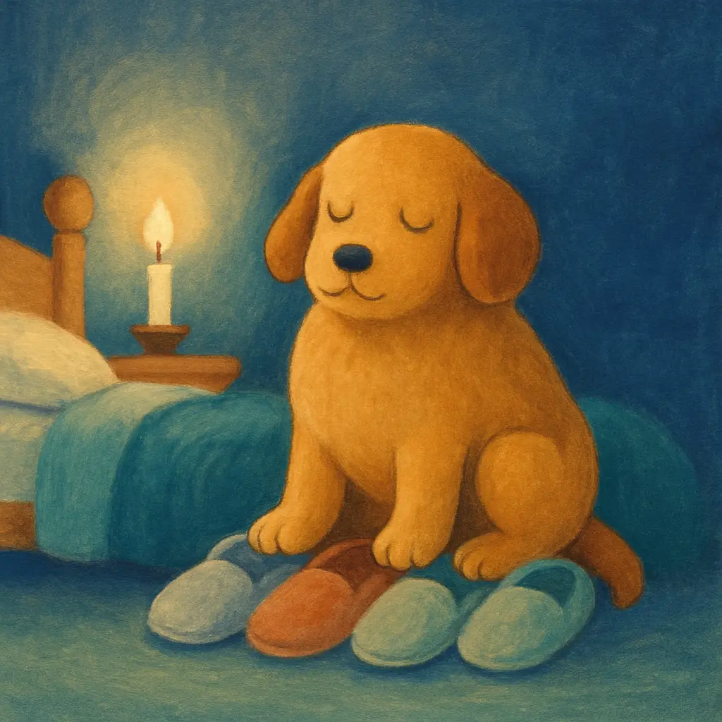 Illustration : Le chien qui gardait les chaussons